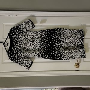 Taylor Black/Ivory Floral Body Dress